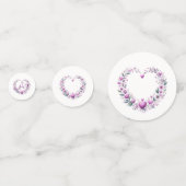 Roze Bloemenharten Vrijgezellenfeest Confetti (Voorkanten)