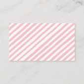 Roze bloemenhert baby meisje douche luier loterij informatiekaartje (Achterkant)