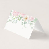 Roze Bloemenhortensia Bloom Place Card Tafeldecor Kaart (Achterkant)