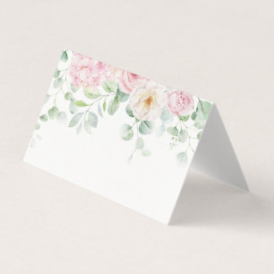 Roze Bloemenhortensia Bloom Place Card Tafeldecor Kaart