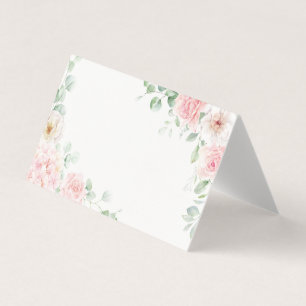 Roze Bloemenhortensia Bloom Place Card Tafeldecor Kaart