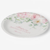 Roze Bloemenhortensia Botanische Bloemen Verjaarda Papieren Bordje (Gekanteld)