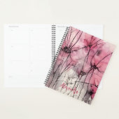 Roze Bloemeninkt Illustratie Douanenaam Planner (Display)