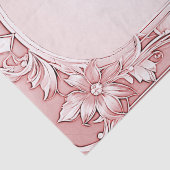 Roze bloemenkader tissuepapier (Detail)