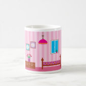 Roze bloemenkamer voor kinderen koffiemok (Center)