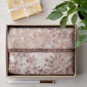 Roze bloemenkant met Rozen Tissuepapier (Geschenk)