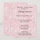 Roze Bloemenkant Vrijgezellenfeest Kaart (Voorkant / Achterkant)