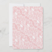 Roze Bloemenkant Vrijgezellenfeest Kaart (Achterkant)