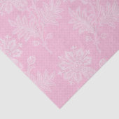 Roze Bloemenkanten Bruidsdouche Tissuepapier (Detail)