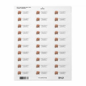 Roze bloemenkar Cute Fun adres Etiket (Full Sheet)