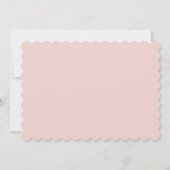 Roze Bloemenkoek Eerste Verjaardag Uitnodiging (Achterkant)