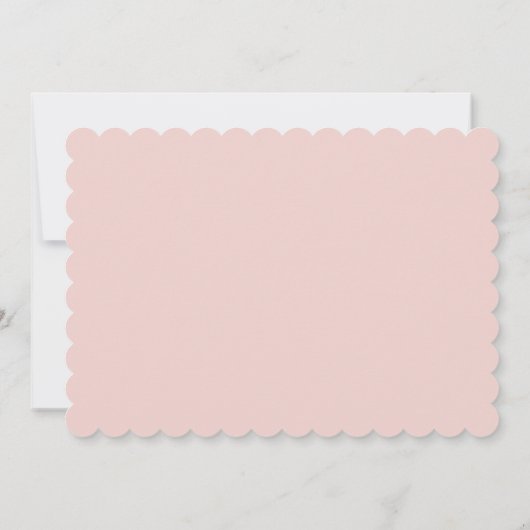 Roze Bloemenkoek Eerste Verjaardag Uitnodiging (Achterkant)