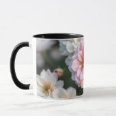 Roze bloemenkoffiekop mok (Links)