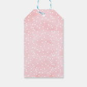 Roze Bloemenkonijn Baby shower Favor Tag Cadeaulabel (Achterkant)