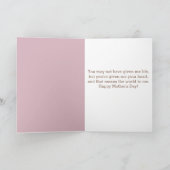 Roze Bloemenkowboylaarzen Moederdag Stiefmoeder Kaart (Binnen)