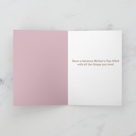 Roze Bloemenkowboylaarzen Moederdag Vriend Kaart (Binnen)