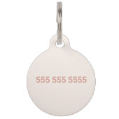 Roze Bloemenkrans Aangepaste Naam Labels Hond Huisdierpenning (Achterkant)