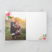 Roze bloemenkrans aquarel foto moederdag kaart (Binnen)