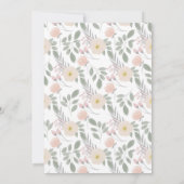  roze bloemenkrans | Baby-strooi Kaart (Achterkant)