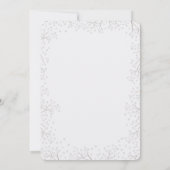 Roze Bloemenkrans Baby's Breath Wedding Kaart (Achterkant)