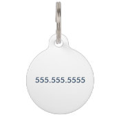 Roze Bloemenkrans Custom Name Dog Cat Huisdierpenning (Achterkant)