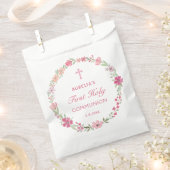 Roze Bloemenkrans Eerste Communie Bedankzakje (Geknipt)