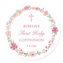 Roze Bloemenkrans Eerste Communie