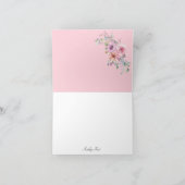 Roze Bloemenkrans Letter K Note Kaart (Binnen)