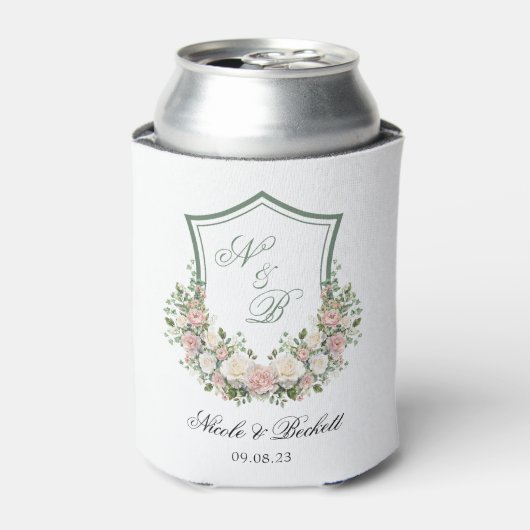 Roze Bloemenkroon Blikjeskoeler (Blikje Voorkant)