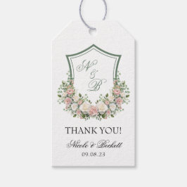 Roze Bloemenkroon Cadeaulabel