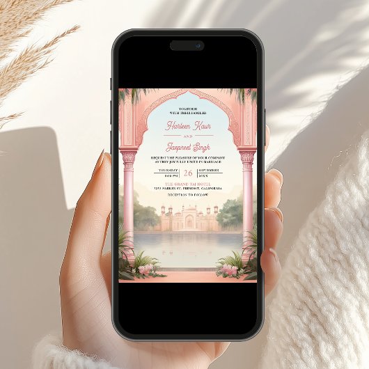 Roze Bloemenkroon Koninklijk Indiaas Paleis Alles  Kaart