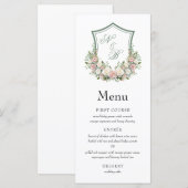 Roze Bloemenkroon Menu (Voorkant / Achterkant)