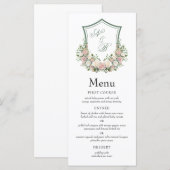 Roze Bloemenkroon Menu (Voorkant / Achterkant)