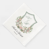Roze Bloemenkroon Servet (Hoek)