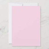 Roze Bloemenkruis Doop Uitnodiging (Achterkant)