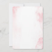 Roze bloemenkruis eerste communie uitnodiging (Achterkant)