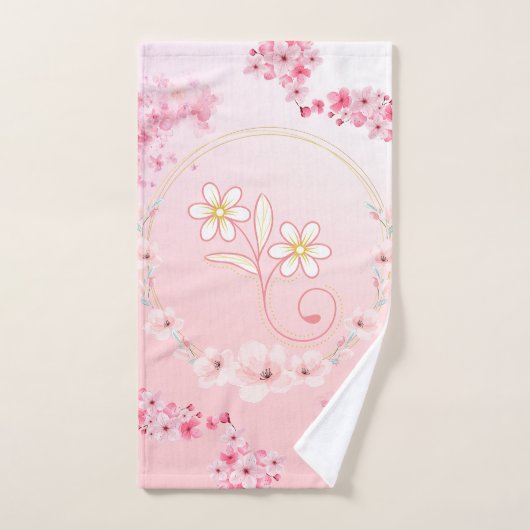 Roze Bloemenkunst, Lente Zegen Bad Handdoek (Handdoek)
