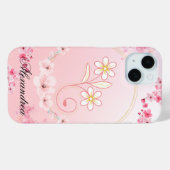 Roze Bloemenkunst, Lente Zegen Case-Mate iPhone Case (Achterkant (horizontaal))
