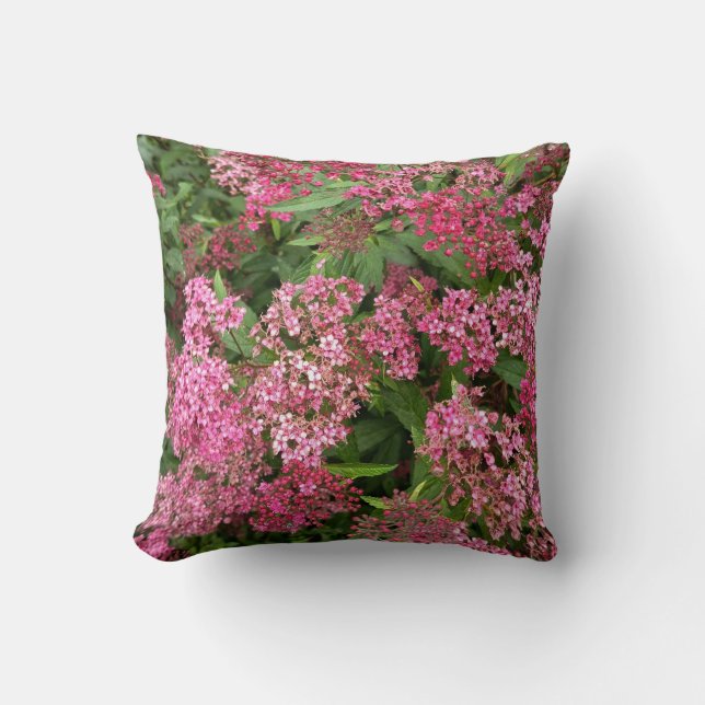 Roze bloemenkussen kussen (Voorkant)