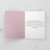 Roze Bloemenlaarzen Moederdag Dochter in Law Kaart (Binnen)