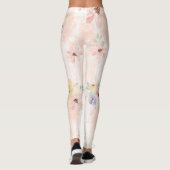 Roze bloemenlegging  leggings (Achterkant)