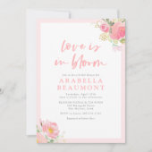 Roze bloemenliefde is in bloei Vrijgezellenfeest Kaart (Voorkant)