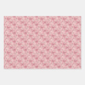 Roze Bloemenlinten Inpakpapier Vel (Voorkant)