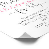 Roze bloemenmaak een hoofdband voor baby shower poster (Hoek)