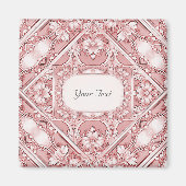 Roze bloemenmagneet magneet (Voorkant)