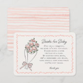 Roze Bloemenmarkt Bloemen Boeken voor Baby Insert Informatiekaartje (Voorkant / Achterkant)