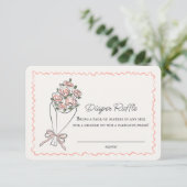 Roze Bloemenmarkt Bloemen Luier Raffle Insert Informatiekaartje (Staand voorkant)