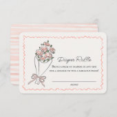 Roze Bloemenmarkt Bloemen Luier Raffle Insert Informatiekaartje (Voorkant / Achterkant)