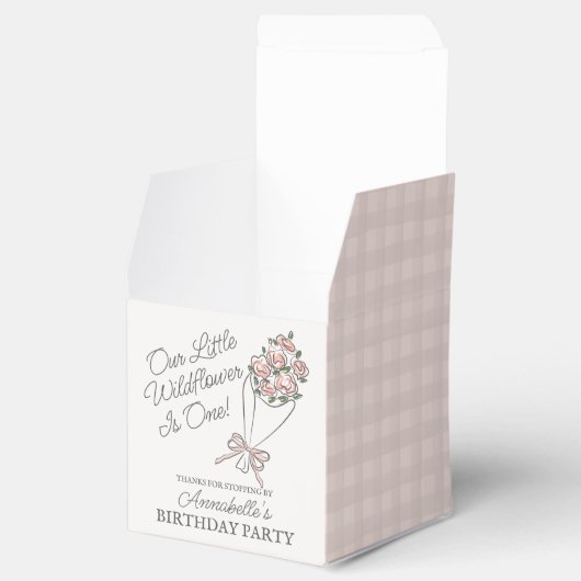 Roze Bloemenmarkt Frisse Bloemen Verjaardag Bedankdoosjes (Geopend)