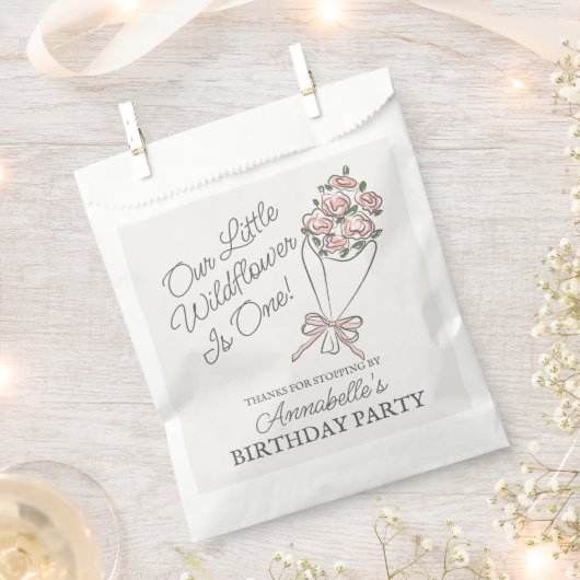 Roze Bloemenmarkt Frisse Bloemen Verjaardag Bedankzakje (Geknipt)